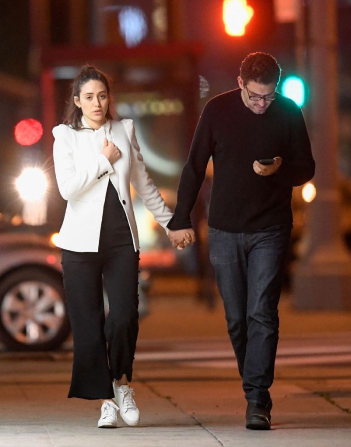 Emmy Rossum with her husband